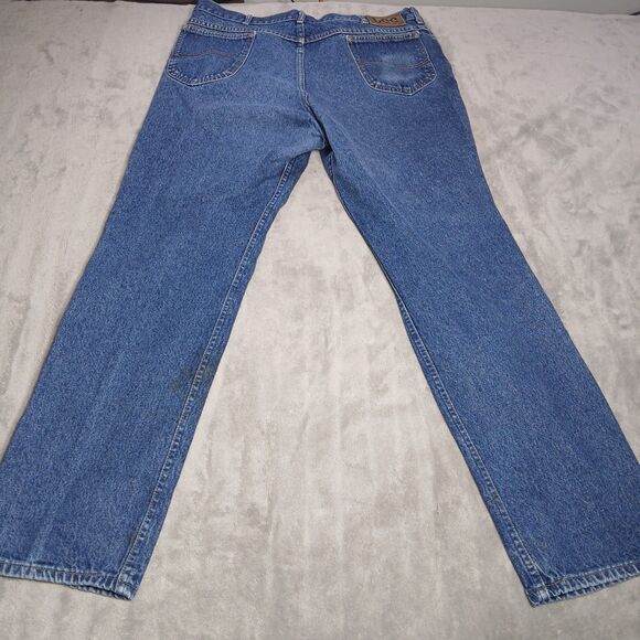 Vtg 80s Lee Storm Rider Jeans Men 42x34 (fits 38x32) Union Made USA Classic Work - Picture 6 of 16